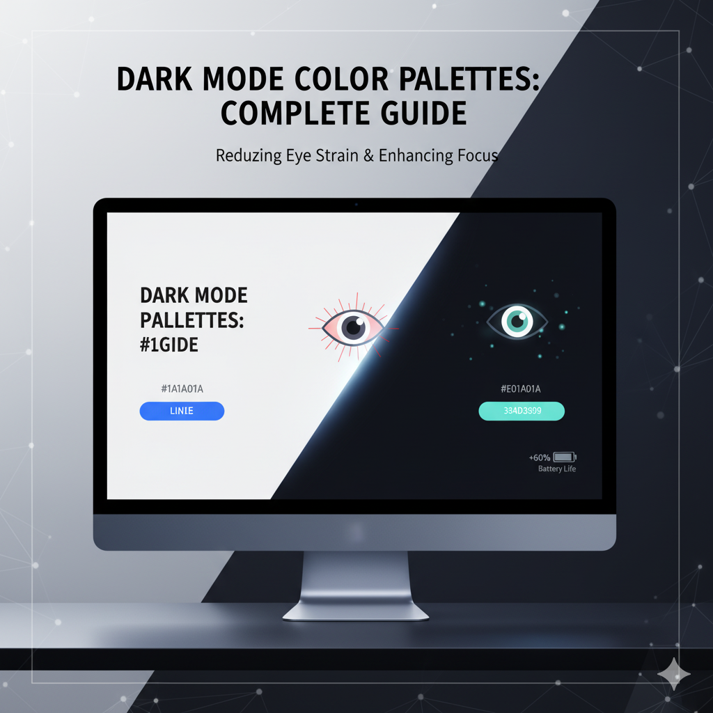 Dark mode user interface with contrasting accent colors