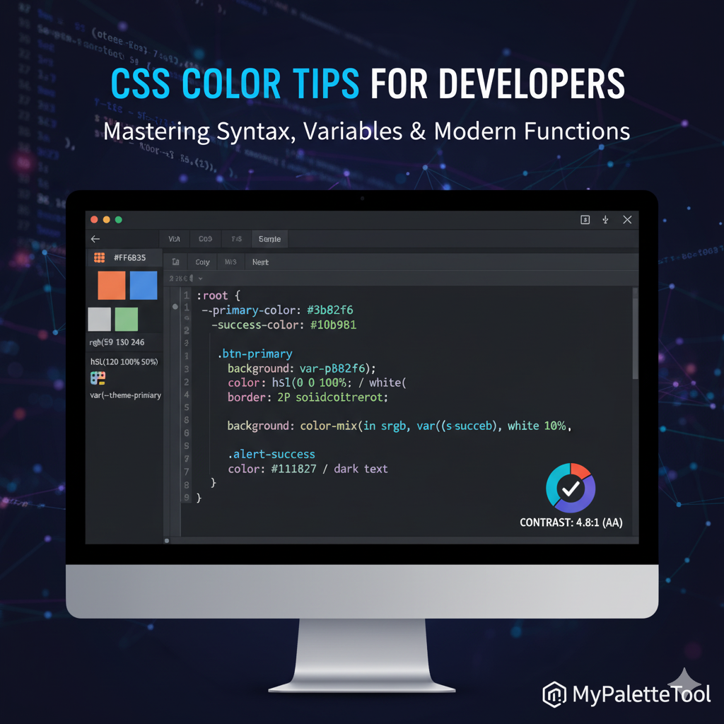 CSS Color Tips for Developers: Complete Guide | MyPaletteTool